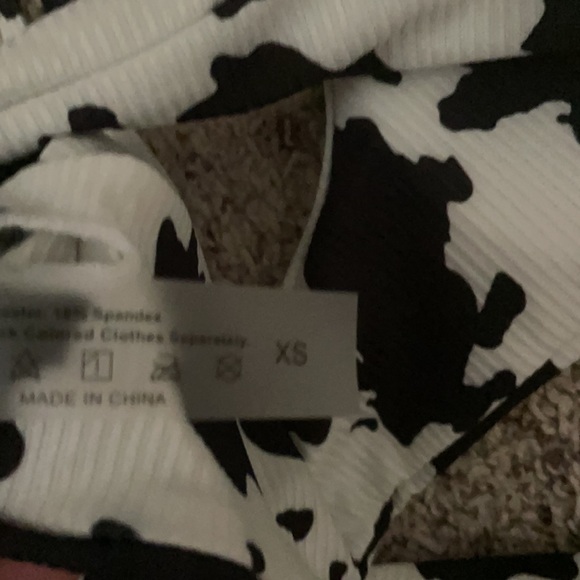 NWT SHEIN ribbed cow print bikini - Picture 3 of 5